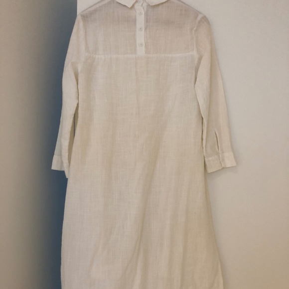 Maternity America - High/Low Shirt Dress - White - Picture 3 of 4